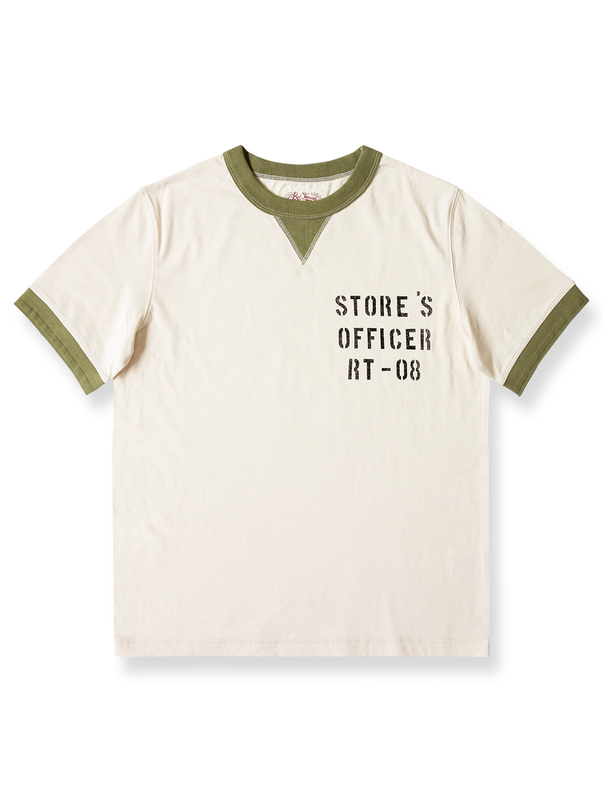 ヘビーウェイトコントラストカラープリントTシャツの正面図