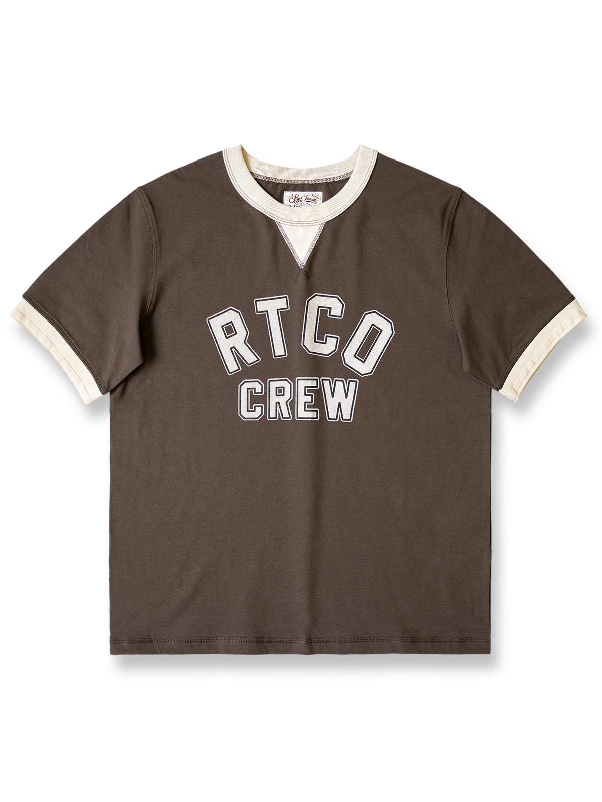 ヘビーウェイトコントラストカラープリントTシャツの正面図