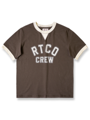 ヘビーウェイトコントラストカラープリントTシャツの正面図