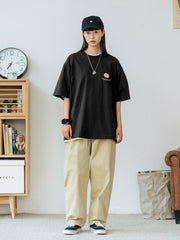 モデル着用半袖野球バッティングプリントTシャツ着用例