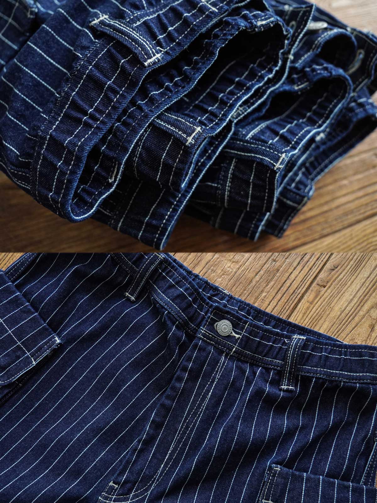 詳細画像: ショーツのサイドポケットとフラップの詳細特写