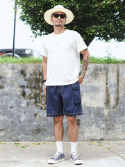 ストライプサイドポケットカーゴショーツ