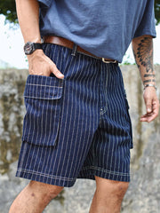 ストライプサイドポケットカーゴショーツ