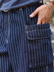 ストライプサイドポケットカーゴショーツ