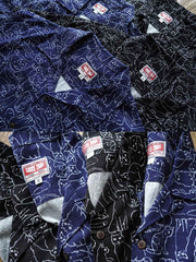 猫柄プリント半袖シャツ