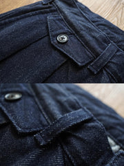 ハイウエストデニムカジュアルパンツ