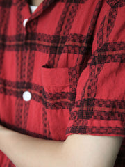 スリムフィットレトロチェックシャツ