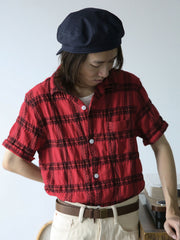 スリムフィットレトロチェックシャツ