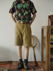 熱帯植物柄ハワイアンシャツ