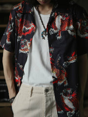 虎柄ハワイアンシャツ