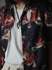 虎柄ハワイアンシャツ