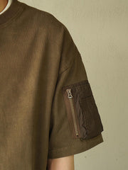 Tシャツの袖口ペンポケットディテール画像