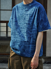 ハンドメイド伝統植物染めタイダイTシャツ