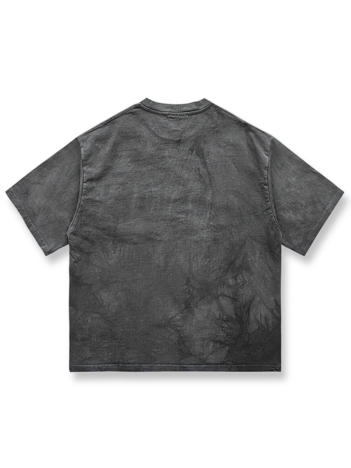 ハンドメイドグレーアイスダイTシャツの正面画像