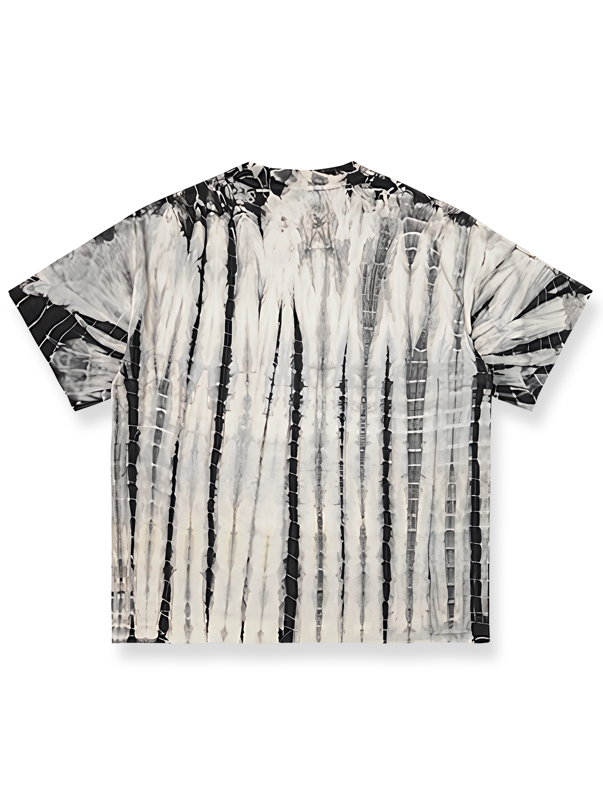 手染め竹節模様ショートスリーブTシャツの正面画像。