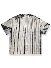 手染め竹節模様ショートスリーブTシャツの正面画像。