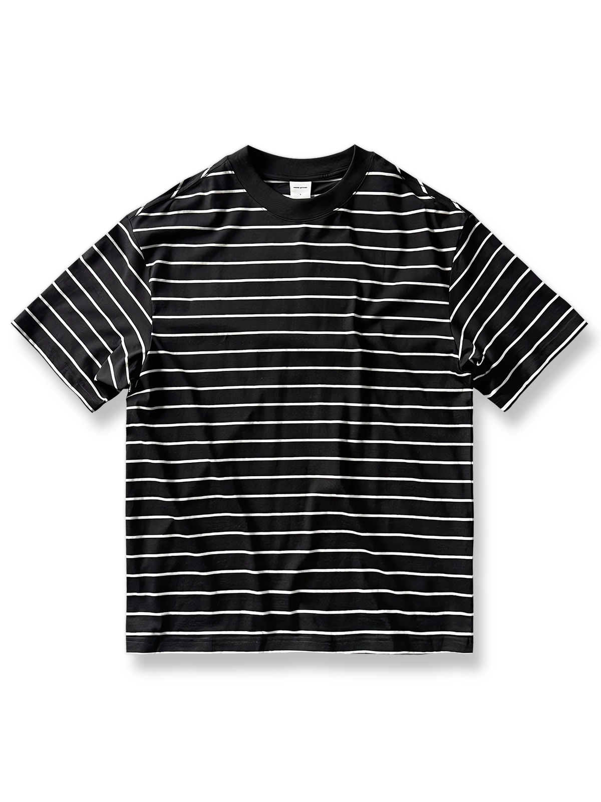 ボーダー柄ニット半袖Tシャツ マリニエールの正面画像