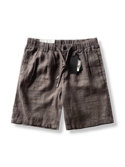 リネンショートパンツの正面展示図