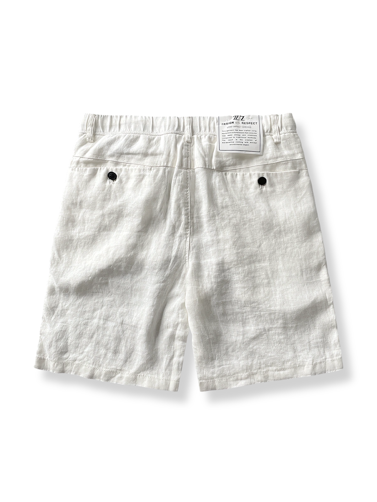 リネンショートパンツの正面展示図
