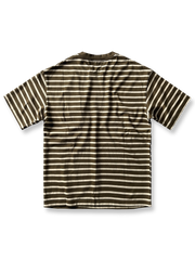 ヘビーウェイトストライプ半袖Tシャツの正面展示図。