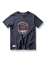 PESSOA CLUBアメリカンヴィンテージロゴプリント半袖Tシャツ全体図