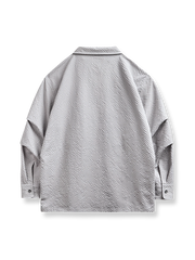 立体 ポケットシアサッカーシャツ