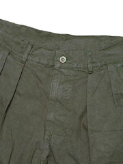 ワックス染めウォッシュパラトルーパーパンツの詳細画像。高密度ダブルヤーン生地とYKK金具を表示。