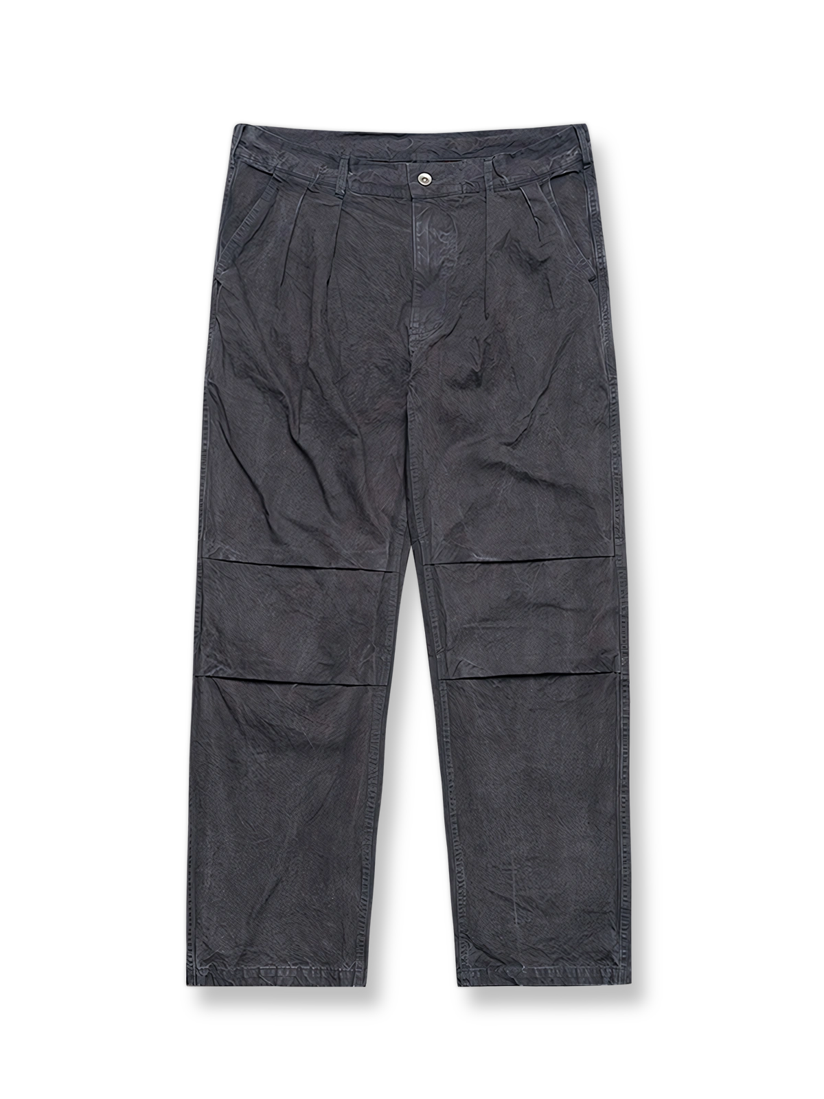 ワックス染めウォッシュパラトルーパーパンツの正面画像。独特なウォッシュワックス染めデザインを表示。