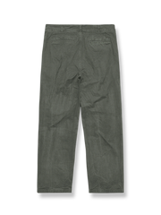 ワックス染めウォッシュパラトルーパーパンツの正面画像。独特なウォッシュワックス染めデザインを表示。