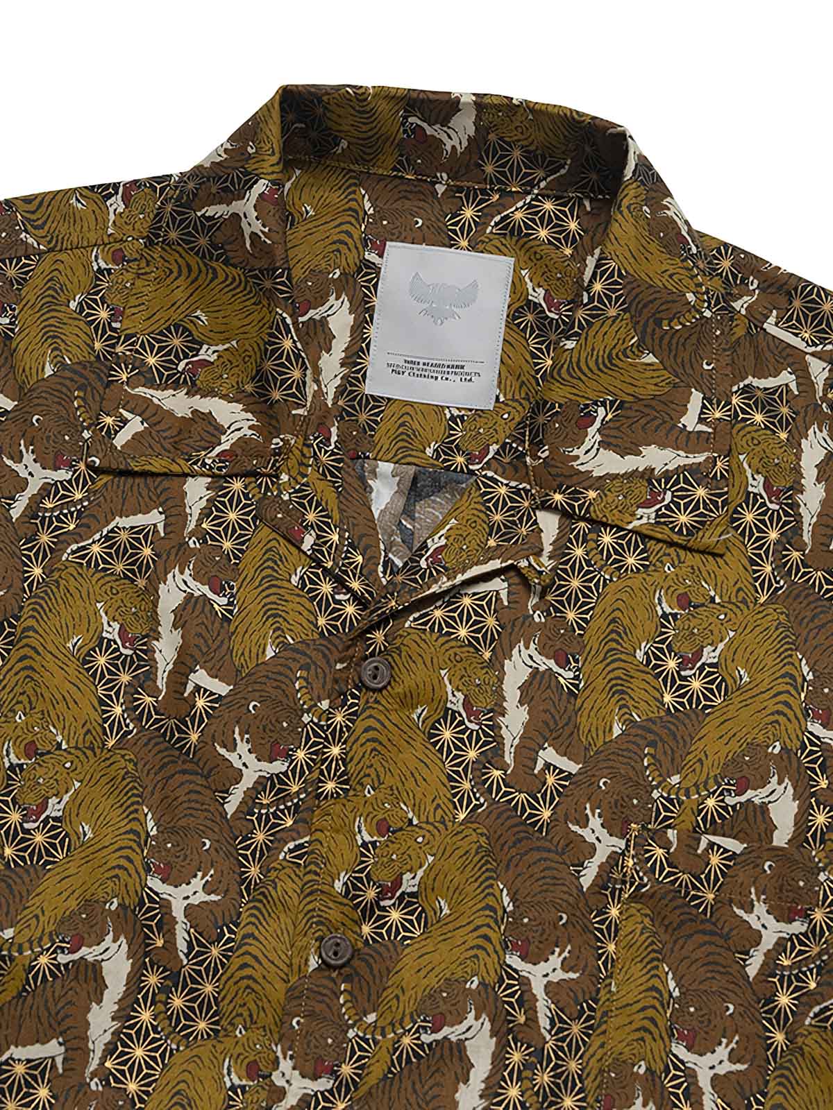 タイガープリントシャツの詳細図