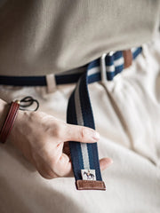 ダブルリングストライプベルト