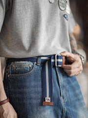 ダブルリングストライプベルト