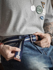 ダブルリングストライプベルト