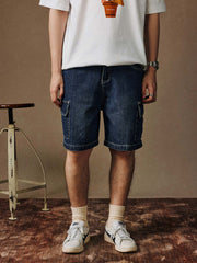 ビンテージ マルチポケットデニムショーツ