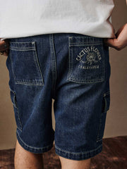 ビンテージ マルチポケットデニムショーツ