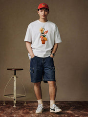 ビンテージ マルチポケットデニムショーツ