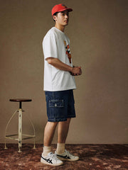 ビンテージ マルチポケットデニムショーツ