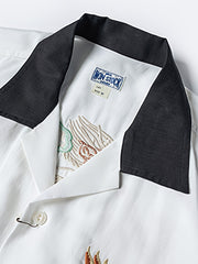 横須賀刺繍テンセル半袖シャツ