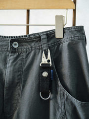 ヴィンテージキーリング ナイロンストラップフック