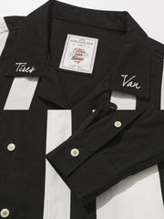 切り替えストライプ長袖シャツ