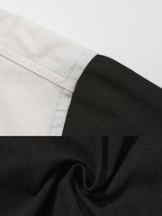 切り替えストライプ長袖シャツ