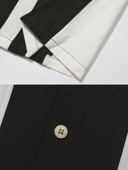 切り替えストライプ長袖シャツ