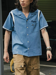 ボウリング刺繍シャツ