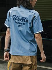 ボウリング刺繍シャツ