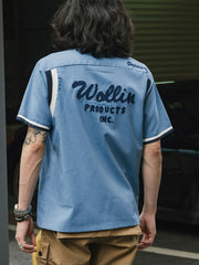 ボウリング刺繍シャツ