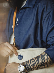 古布柄プリントピンバッジ