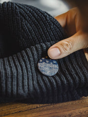 古布柄プリントピンバッジ