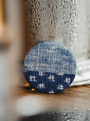 古布柄プリントピンバッジ