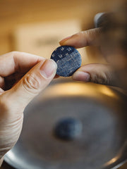 古布柄プリントピンバッジ