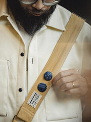 古布柄プリントピンバッジ